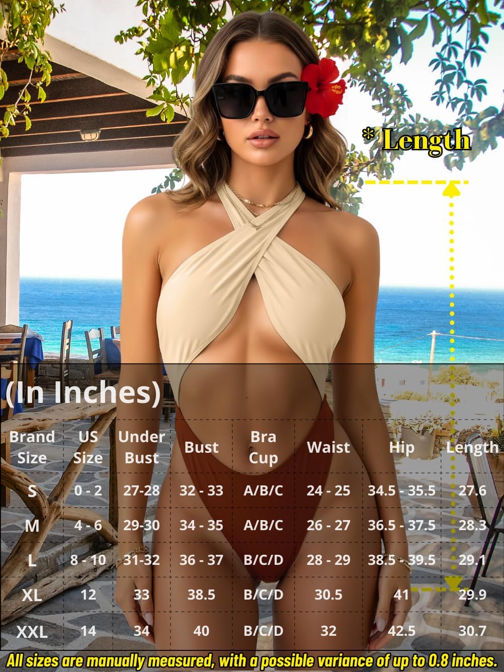 Kaei&Shi Sexy Color Block One Piece Swimsuit,Cut Out Thong Monokini Swimsuits,High Cut Bathing Suit