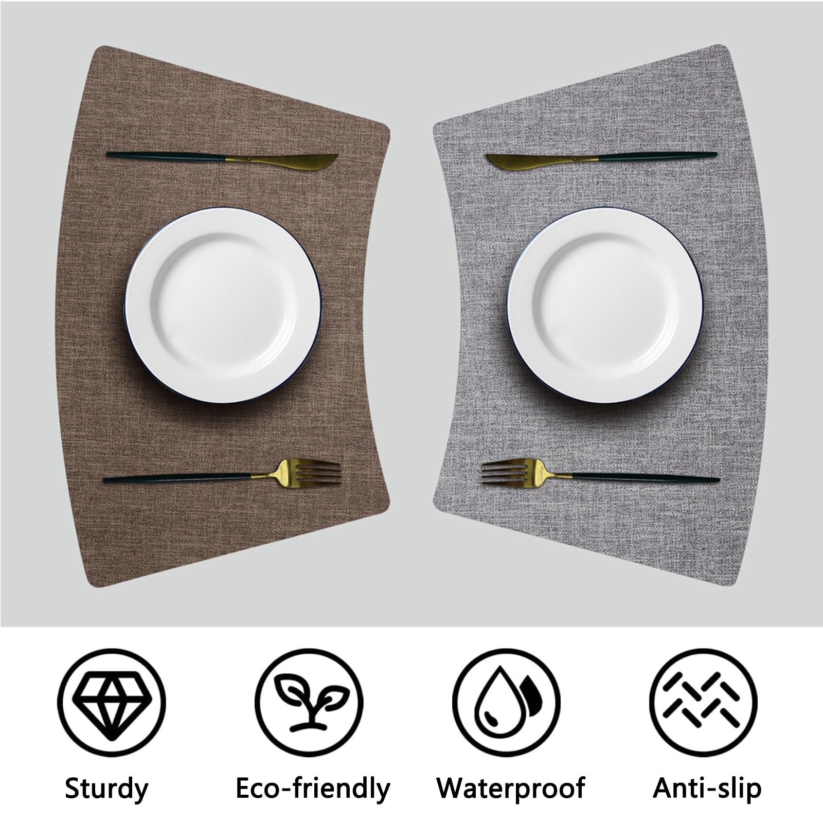Décoration de Table, Sets de Table, Set de Table Rond antidérapant et résistant à la Chaleur pour Cuisine et Salle à Manger, pour intérieur et extérieur.