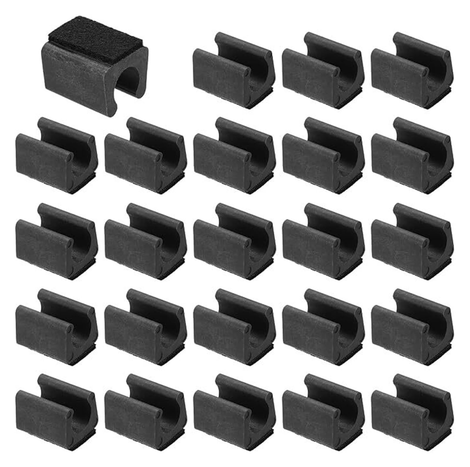 Protector de Muebles de Fieltro Paquete de 16/24 Fundas for Patas Silla con Almohadillas Fieltro, protección for el Suelo, Cubierta for Muebles y mesas for Suelos Madera Dura(Black,Size 1)