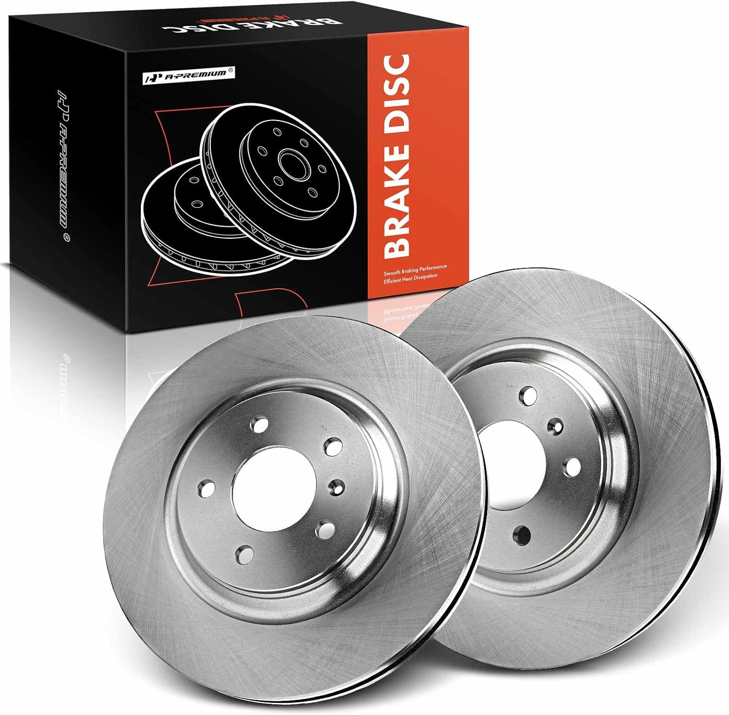 A-Premium 12.72 inch (323.00mm) Front Vented Disc Brake Rotors Compatible with Chevrolet, Buick, Cadillac Models - Impala 2012-2013, Impala Limited 2014-2016, LaCrosse, Lucerne, Allure, DTS, 2-PC Set