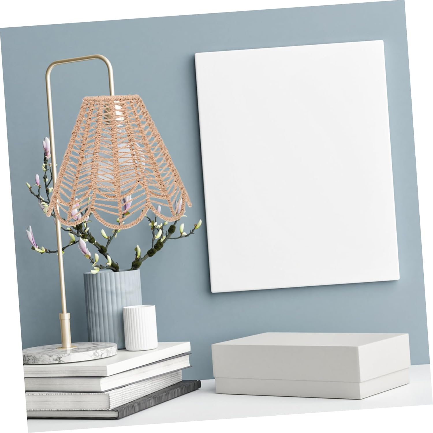 Garneck 1pc Handmade Woven Paper Rope Pendant Lamp Shade for Vintage Style Ceiling Light Fixture in Restaurants Cafes and Bars Unique Decorative Hanging Light for Home Decor