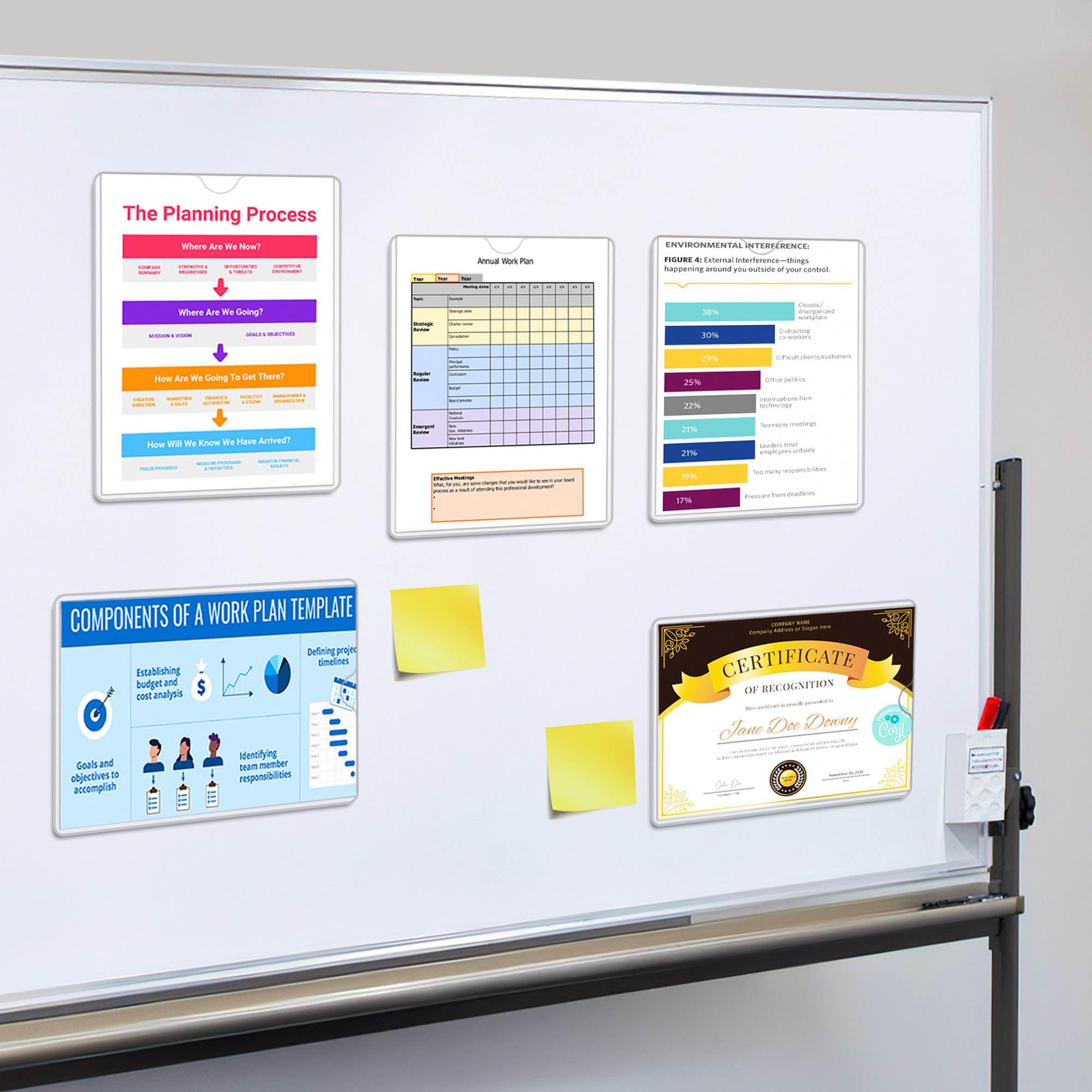 Soporte de Pared A4 Magnético y Adhesivo, Pack de 2 – Expositor Acrílico Transparente para Carteles, Documentos y Avisos, Soporte Expositor de Pared para Oficina, Tienda, Restaurante y Hogar