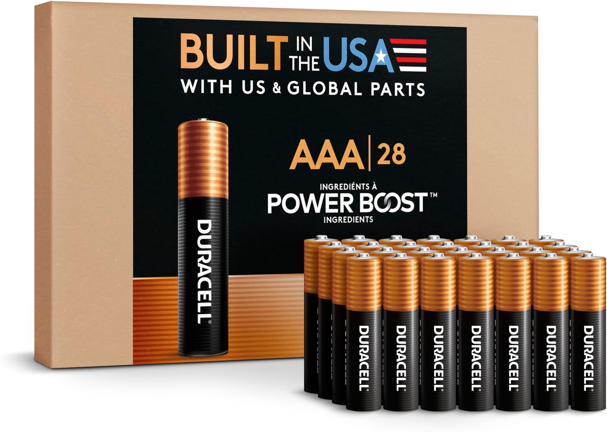 Coppertop Aaa Alkaline Batteries With Power Boost Ingredients, 28 Count (Pack Of 1), Long-Lasting Alkaline In Re-Closable Pack For Quick Access And Organized Storage
