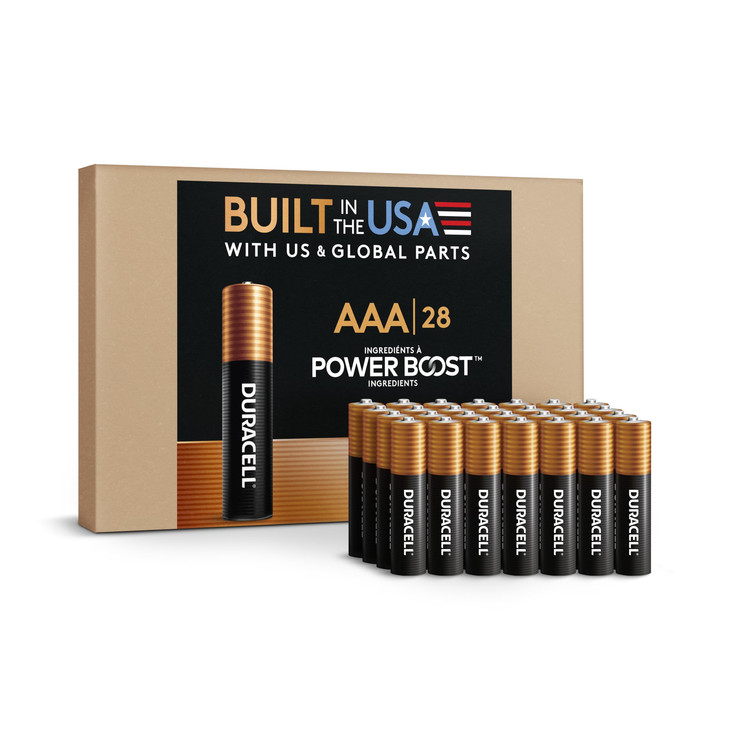 Coppertop AAA Batteries, 28 Count Pack Triple A Battery with Power Boost Ingredients, Long-lasting Power Alkaline AAA Battery for Household and Office Devices (Ecommerce Packaging)