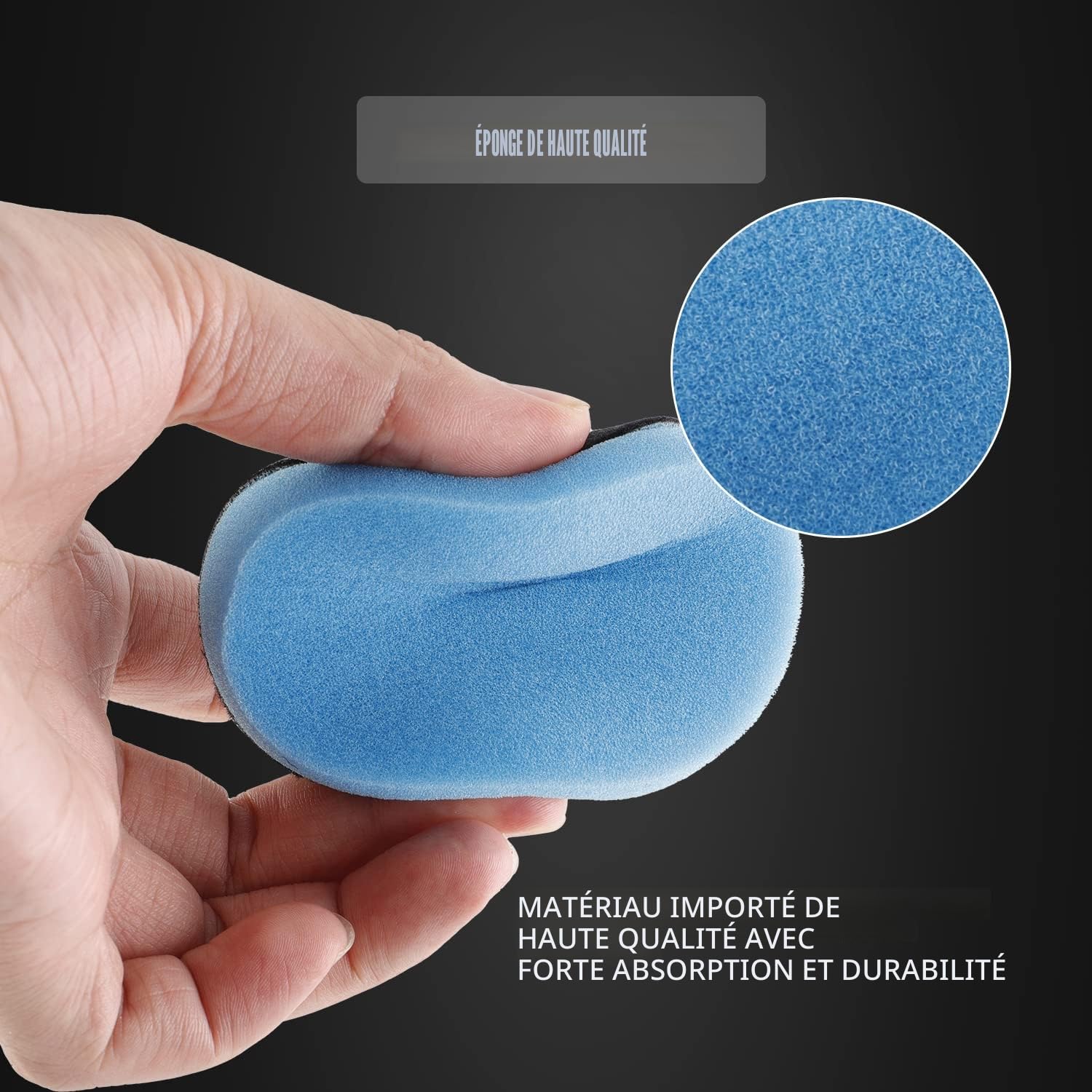 SPTA Éponges de Polissage, 43Pcs 30mm 50mm et 80mm Kit de Polissage Pad Éponge à polir Kit pour Voiture Ponçage Polissage pour Polisseuse Machine à polir -POSWMIX36