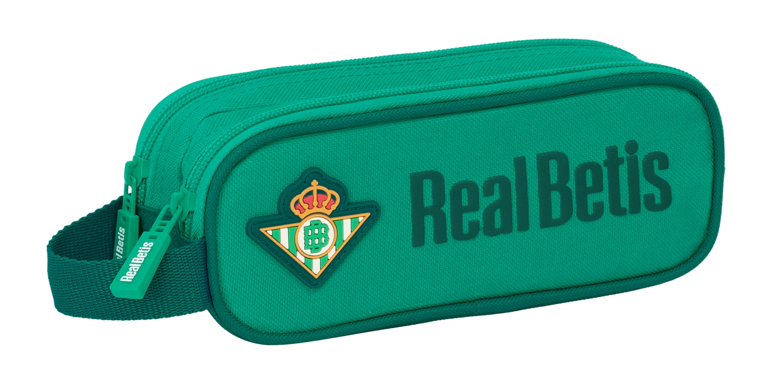 Safta REAL BETIS BALOMPIÉ – Children's Double Pencil Case, Children's Pencil Case, Ideal for School Age Children, Comfortable and Versatile, Quality and Resistance, 21 x 6 x 8 cm, aqua green, M