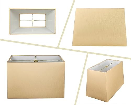 Miniatura 2 de Royal Designs, Inc. Pantalla rectangular de tapa dura, HB-613-16AGL, oro antiguo, (7 x 14) x (9 x 16) x 11