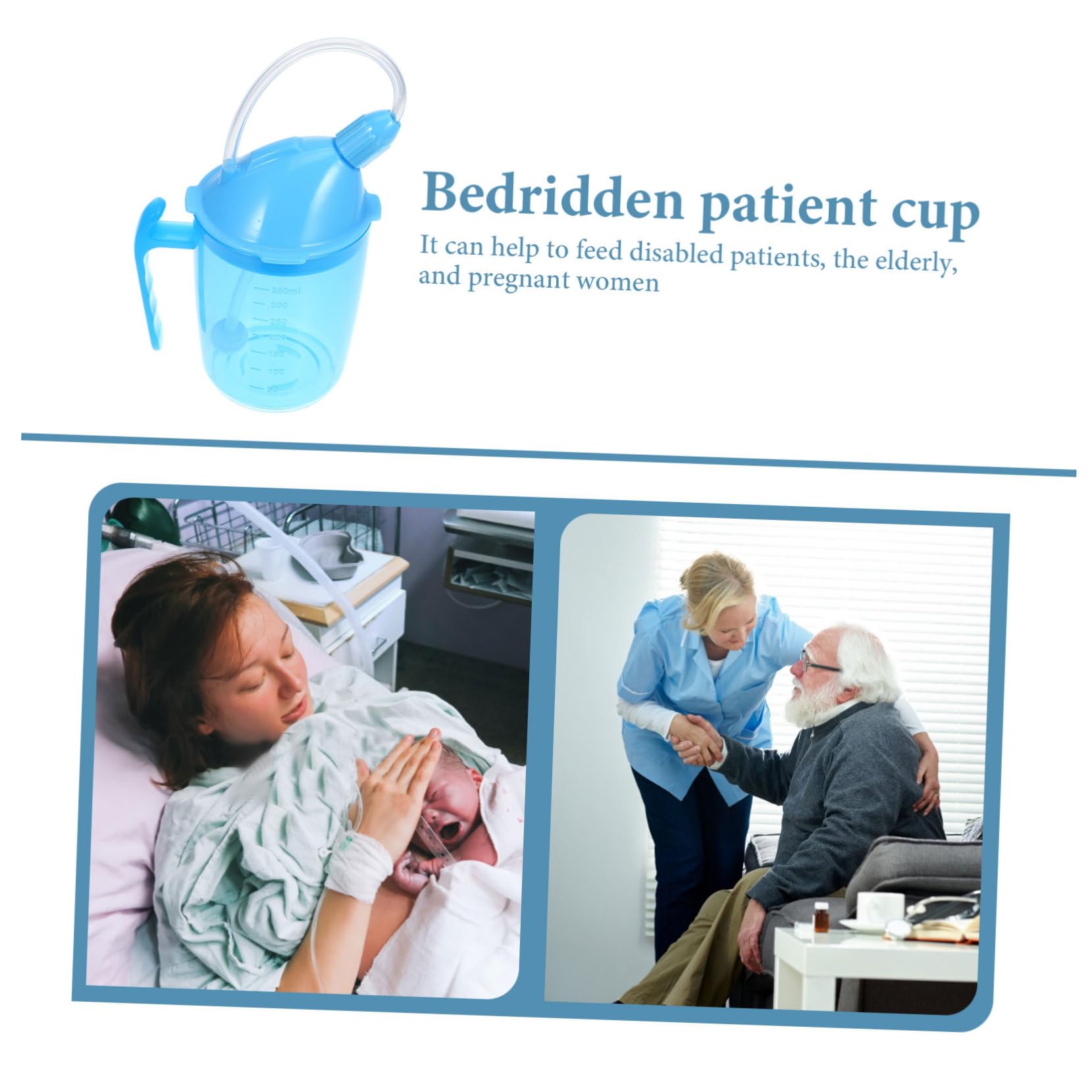 Healvian 3piezas Taza Antiderrame Para Dieta Líquida Vaso De Alimentación Para Mayores y Discapacitados Diseño Ergonómico y Práctico Para Maternidad y Pacientes Cama Degradado