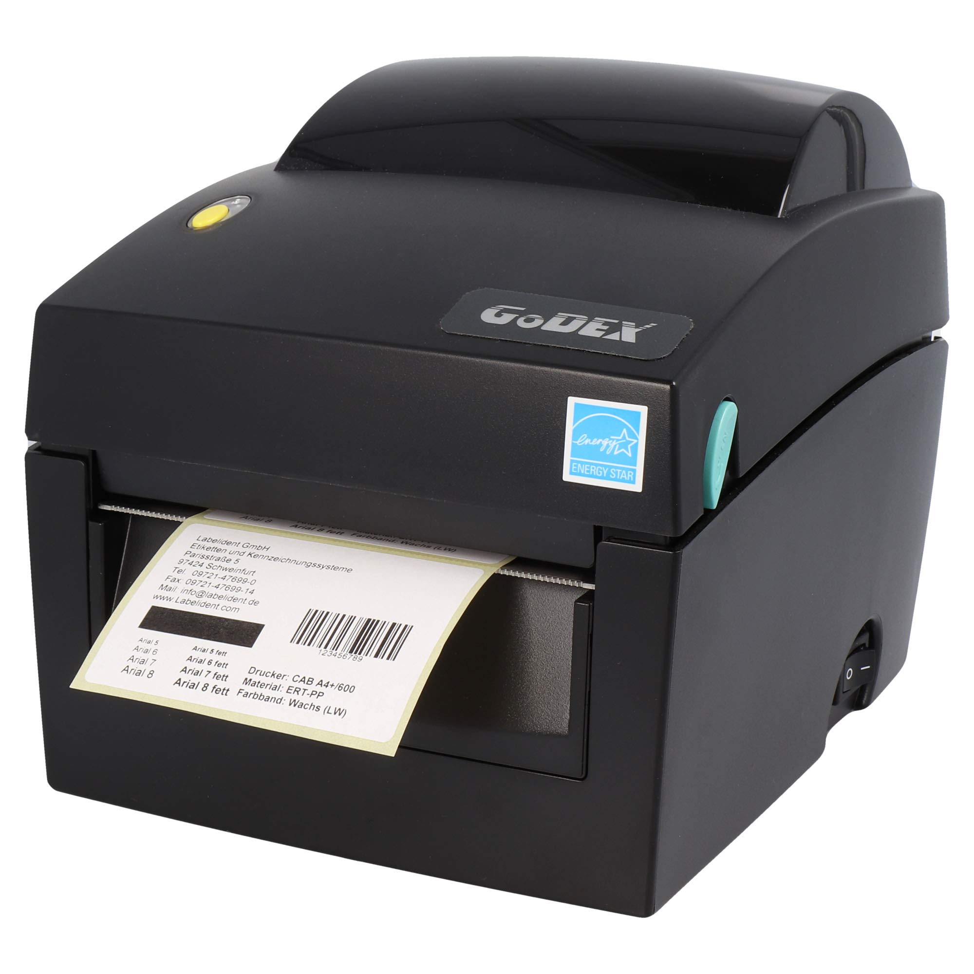 Godex DT4X - Impresora con borde de corte (203 ppp, termodirecta, 108 mm máx. Ancho de impresión, LAN, serie, interfaz USB.