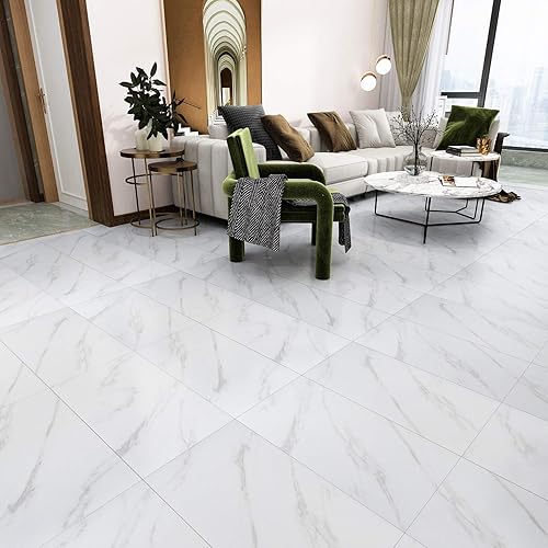 Miniatura 4 de VEELIKE Azulejos de vinilo impermeables para baño, de 12 x 24 pulgadas, para despegar y pegar, azulejos autoadhesivos, duraderos, extraíbles,