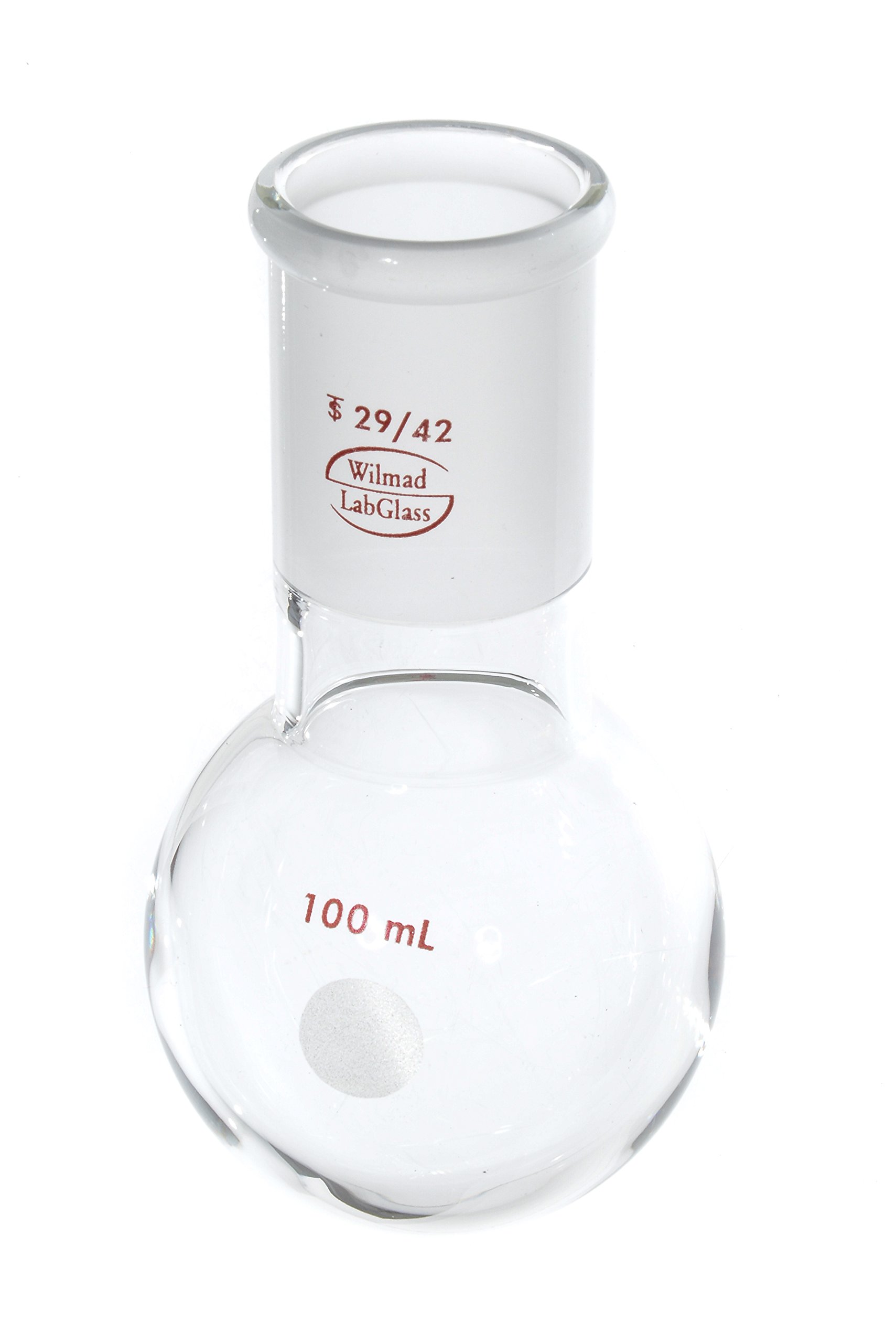 Wilmad-LabGlass LG-7220-172 Short Neck Round Bottom Flask, 100mL, Standard Taper 29/42