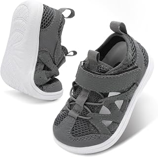 BARERUN Toddler Sandals Barefoot Kids Water Shoes Wide Boys Girls Summer Non-slip Beach Swim Pool Hiking Sport Auqa Sandals Breathable Indoor Outdoor Walking Shoes