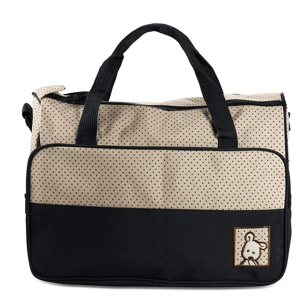 FREESOO 5PCS Ensemble Sac à Dos à Langer Bébé Sac Bandoulière Multifonction Grande Capacité Sac à Couches Voyage