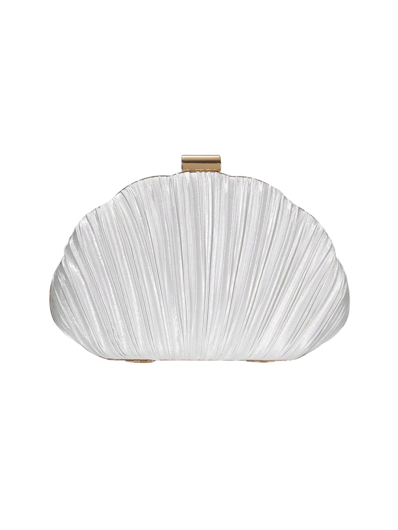 QWINEE Women's Shell Shaped Clutch Purse Seashell Purse Evening Bag