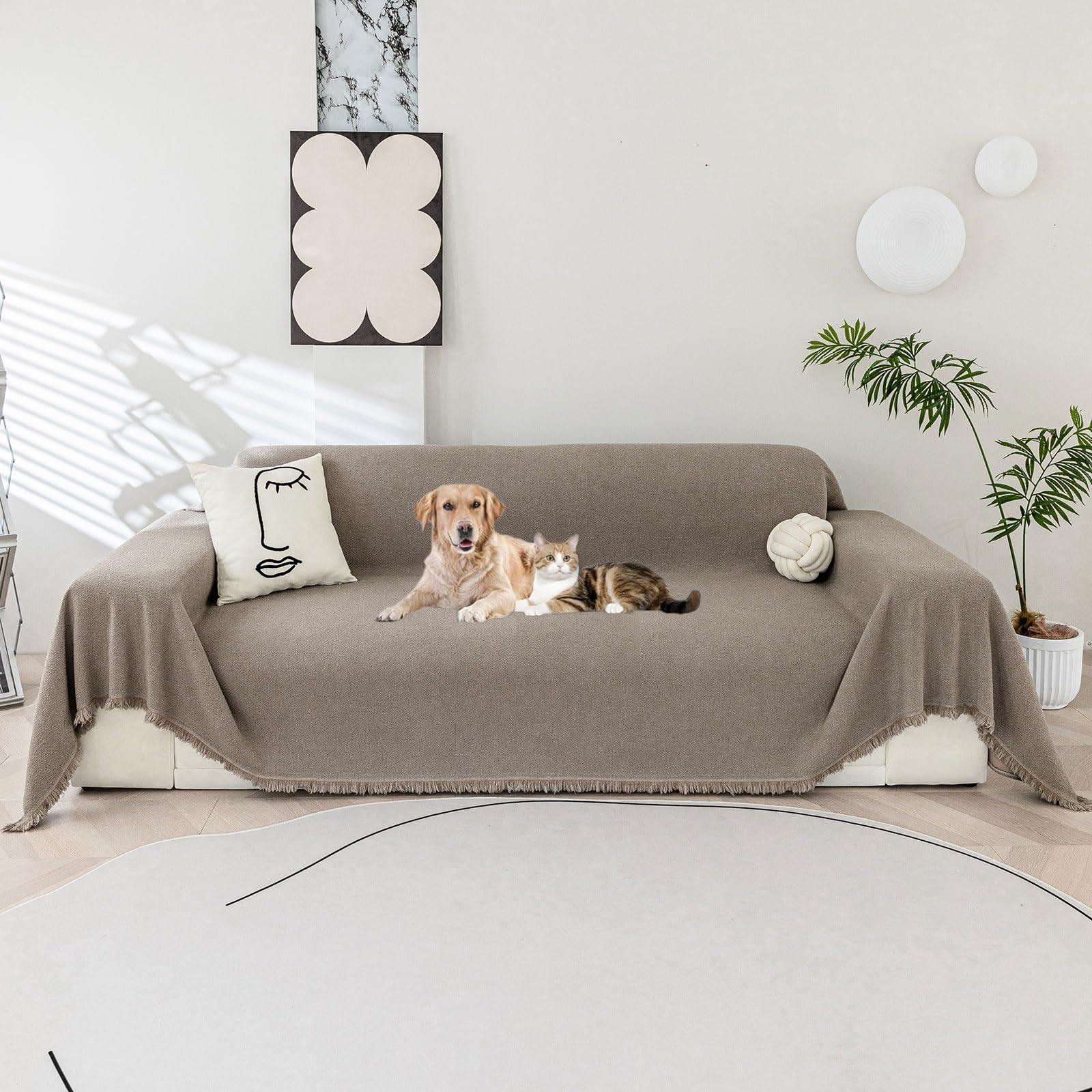 GKXLH Waterproof Non-slip Sofa Cover Washable (Coffee, 180x260cm/1 Seater) — image 1