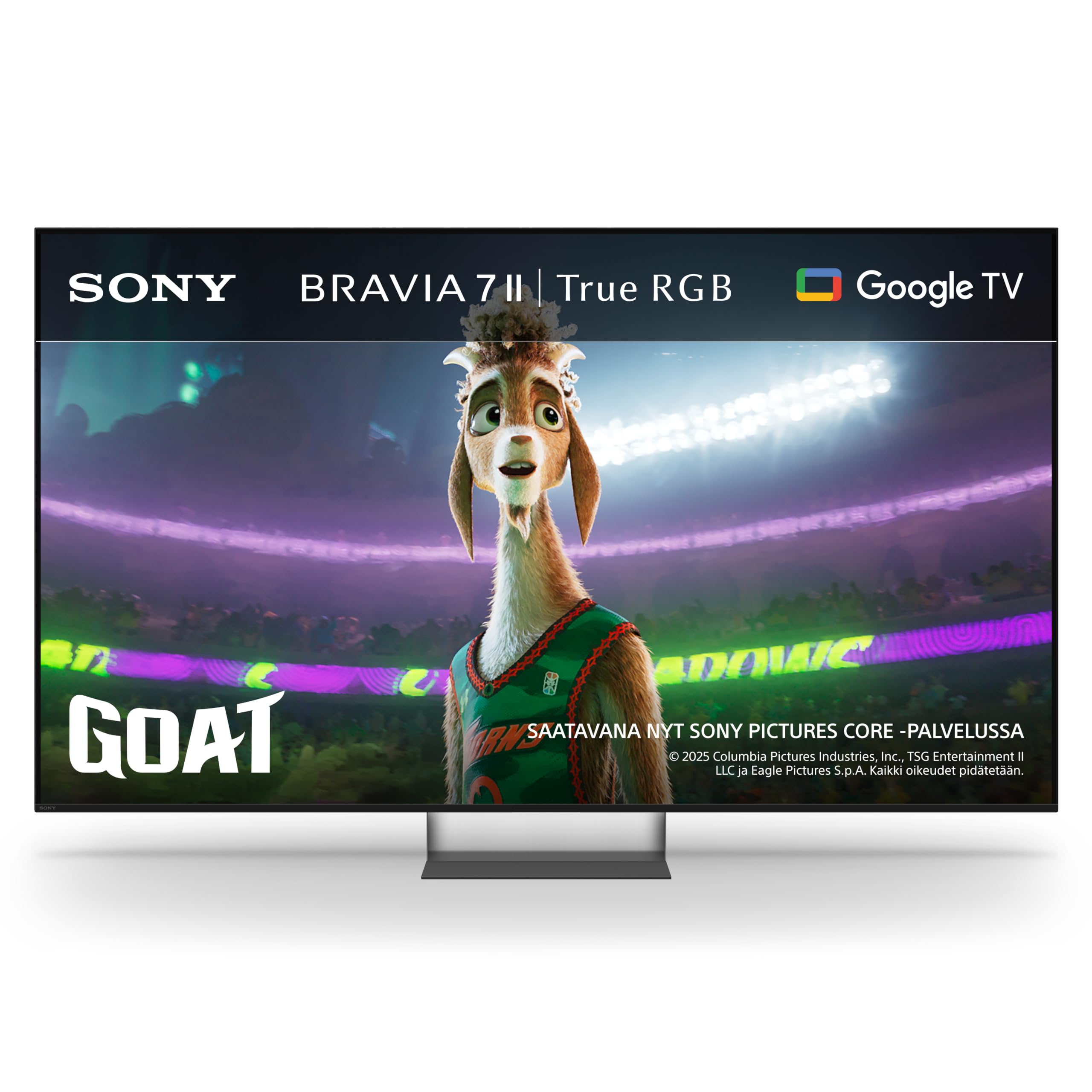 Sony BRAVIA 7 II True RGB 55 Inch TV, 4K Smart TV (Google TV), RGB LED, XR Processor with AI Technology, 120hz Television with Dolby Vision/Atmos, PS5 compatibility, 55XR75M2, 2026 Model