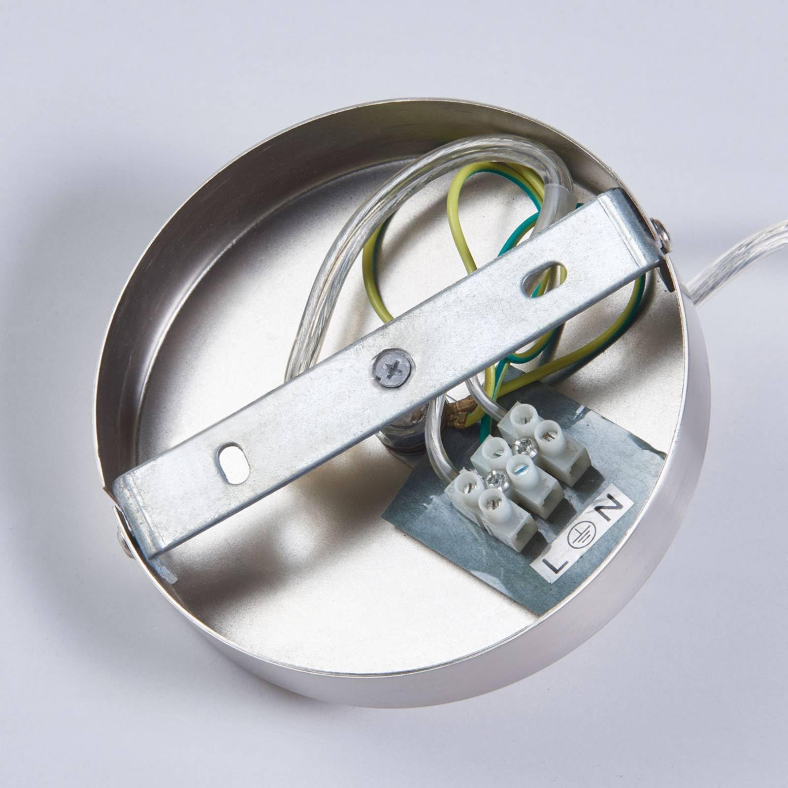 Lindby lámpara colgante en níquel satinado, luminaria suspendida | e27, diseño industrial para cocina, sala de estar, salón, pasillo, comedor