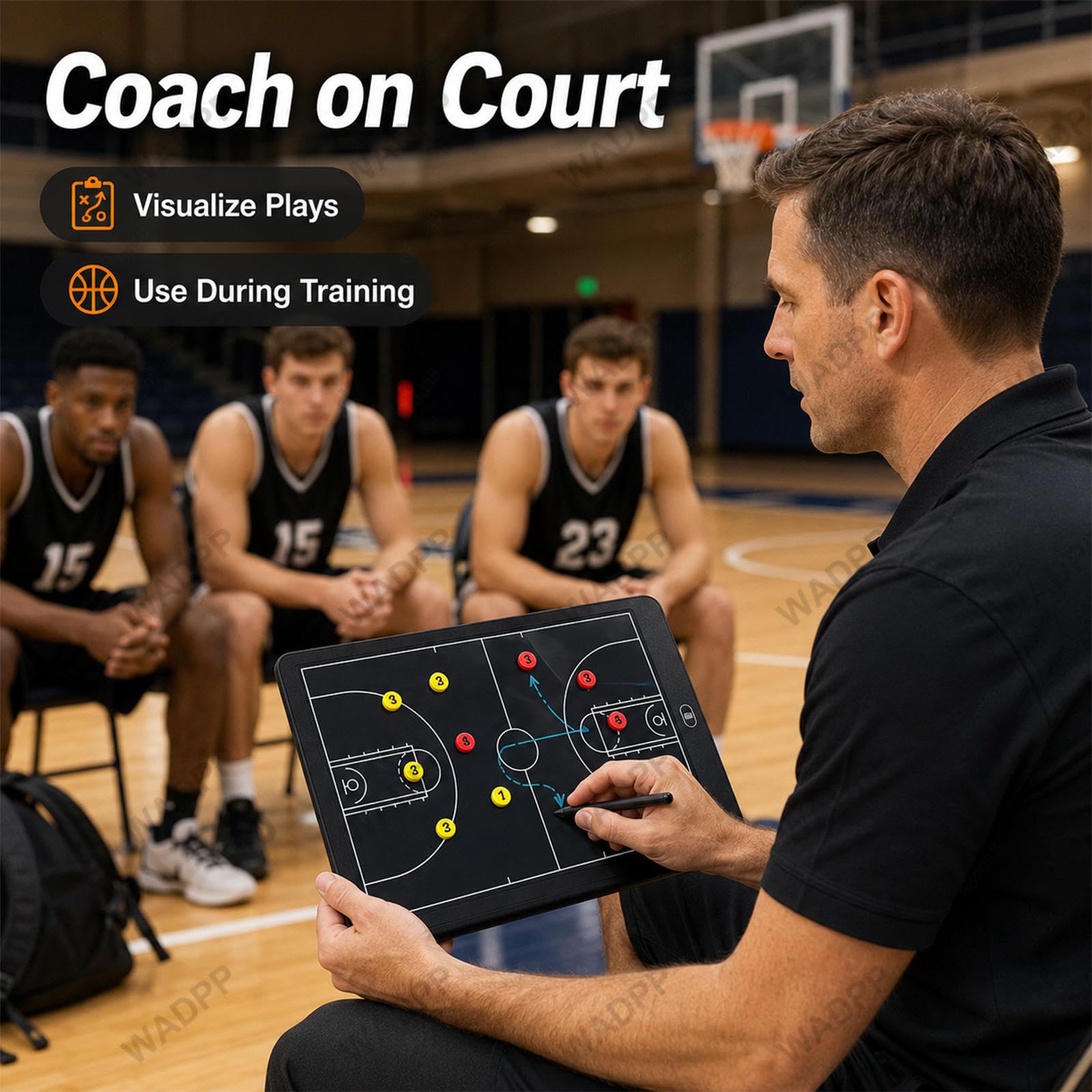 Pizarra Táctica Baloncesto Electrónica 16 Pulgadas, LCD Magnética