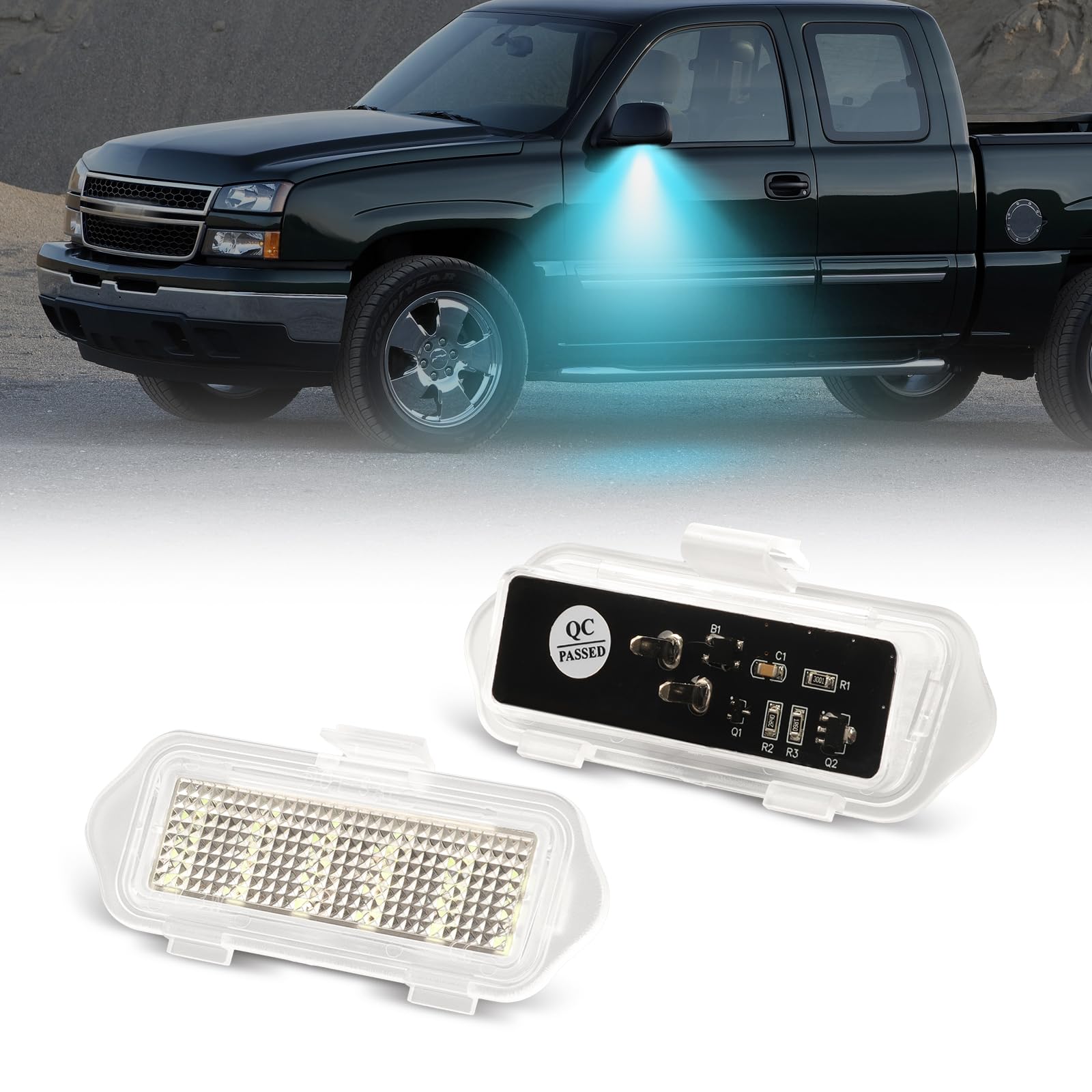 Amazon.com: POPMOTORZ Ice Blue LED Side Mirror Puddle Lights Lamps