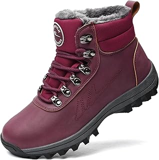 red leather winter boots