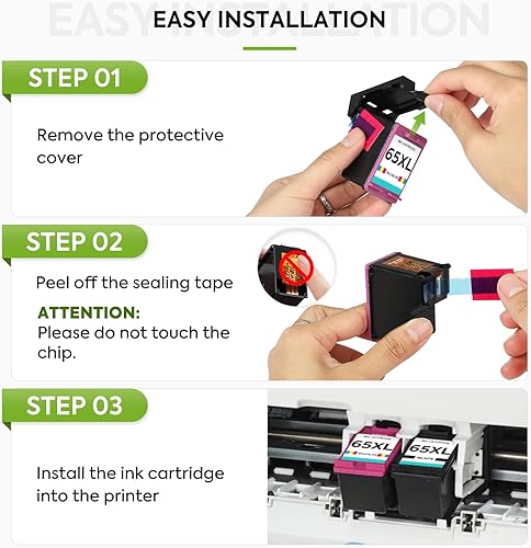 Miniatura 6 de Cartucho de tinta remanufacturado de color 65XL para impresora HP Ink 65 65XL para impresora DeskJet 3755 3752 3720 3722 3723 3758 2652 2655 2622