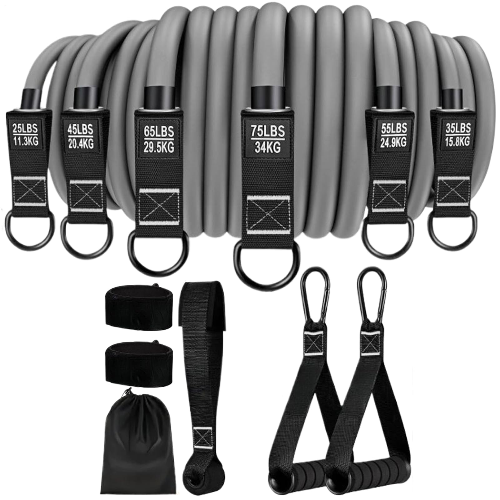 Widerstandsbänder, verstellbar, für Klimmzüge, Fitnessgeräte, rutschfest, robust, mit Knöchelriemen für Krafttraining, Stärkung der Muskulatur und der Hand
