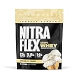 GAT SPORT Nitraflex Vanilla Whey Protein, Loaded BCAA's, EAA's, for Men and Women's Reocvery, 2 lbs.