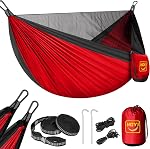 Camping Hammock Mosquito Net,Double & Single Portable Hammocks Hammocks with 2 Tree Straps,Hammock Tent for Travel Indoor Outdoor Hiking Backpacking Backyard Beach-Black&Blue