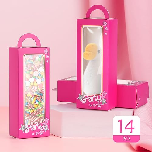 Miniatura 2 de Cajas de regalo de fiesta de cumpleaños de niñas rosadascajas de dulces rosadascajas de regalo de muñeca rosadadecoración de fiesta de cumpleaños de