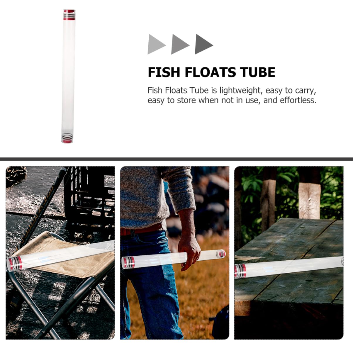 ibasenice 3 Sets Fishing Float Storage Tube Acrylic Floating Container Organize Your Floats for and Stream Fishing Portable