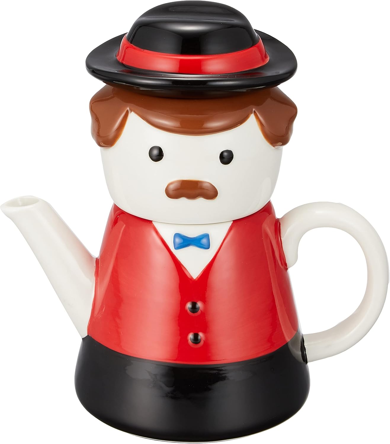 Sunart SAN2345 Funny Tableware "Master of Pure Coffee Shop" Teapot & Cup (Tea Set for 1)