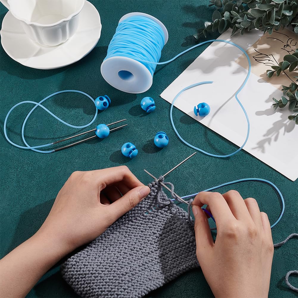 NBEADS 50 meter steekkoorden voor het vasthouden, 2 mm holle rubberen buis, breien kapperkoord, steekhouder met plastic koord voor het vasthouden van steken, armband, ketting, kralen en sieraden NBEADS 50 meter steekkoorden voor het vasthouden, 2 mm holle rubberen buis, breien kapperkoord, steekhouder met plastic koord voor het vasthouden van steken, armband, ketting, kralen en sieraden