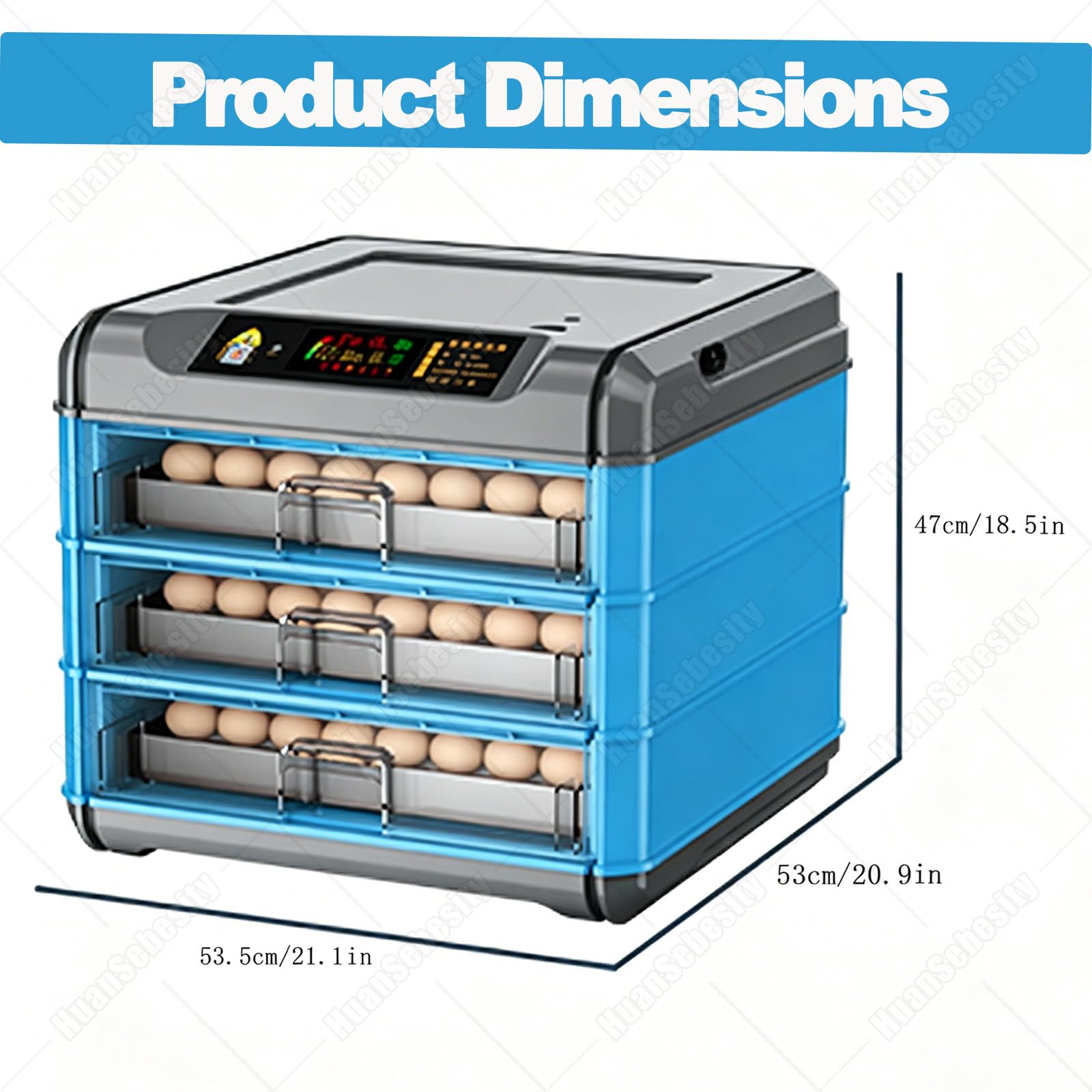 Incubatrice Multicapacità 128-500 Uova,Covatrice Automatica con Rotazione Uova Integrata,Regolazione Precisa Climatica,Strumento Pratico per Allevatori Hobby E Zootecnici 192