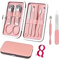 Vista 11 de Juego de manicura 8 en 1, cortaúñas RedFlow, cortaúñas de uñas de manos y pies, herramientas de manicura, herramientas de pedicura, adecuado