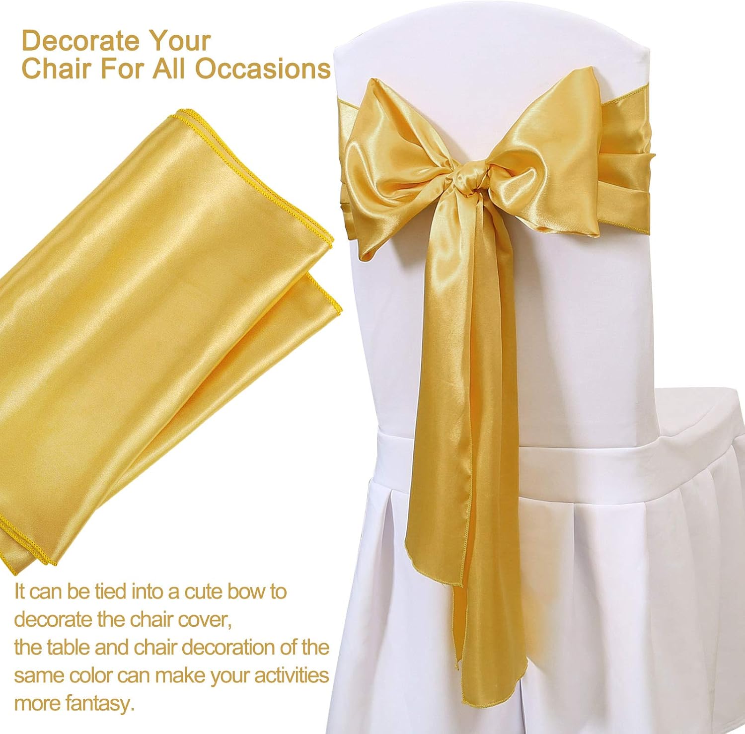 B-COOL Gold Table Runner Satin Table Runners Wedding Table Runners Silk Smooth Fabric for Wedding Party Decorations 20 Pack 12x108 inch