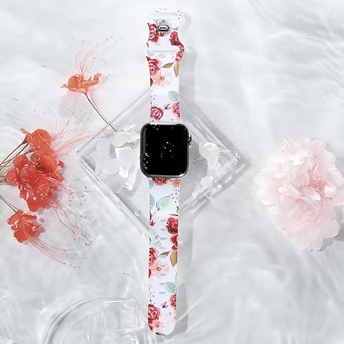 Miniatura 2 de Witzon - Bonitas correas transparentes compatibles con Apple Watch de 38 mm, 40 mm, 41 mm, 42 mm, 44 mm y 45 mm, correa deportiva de silicona suave