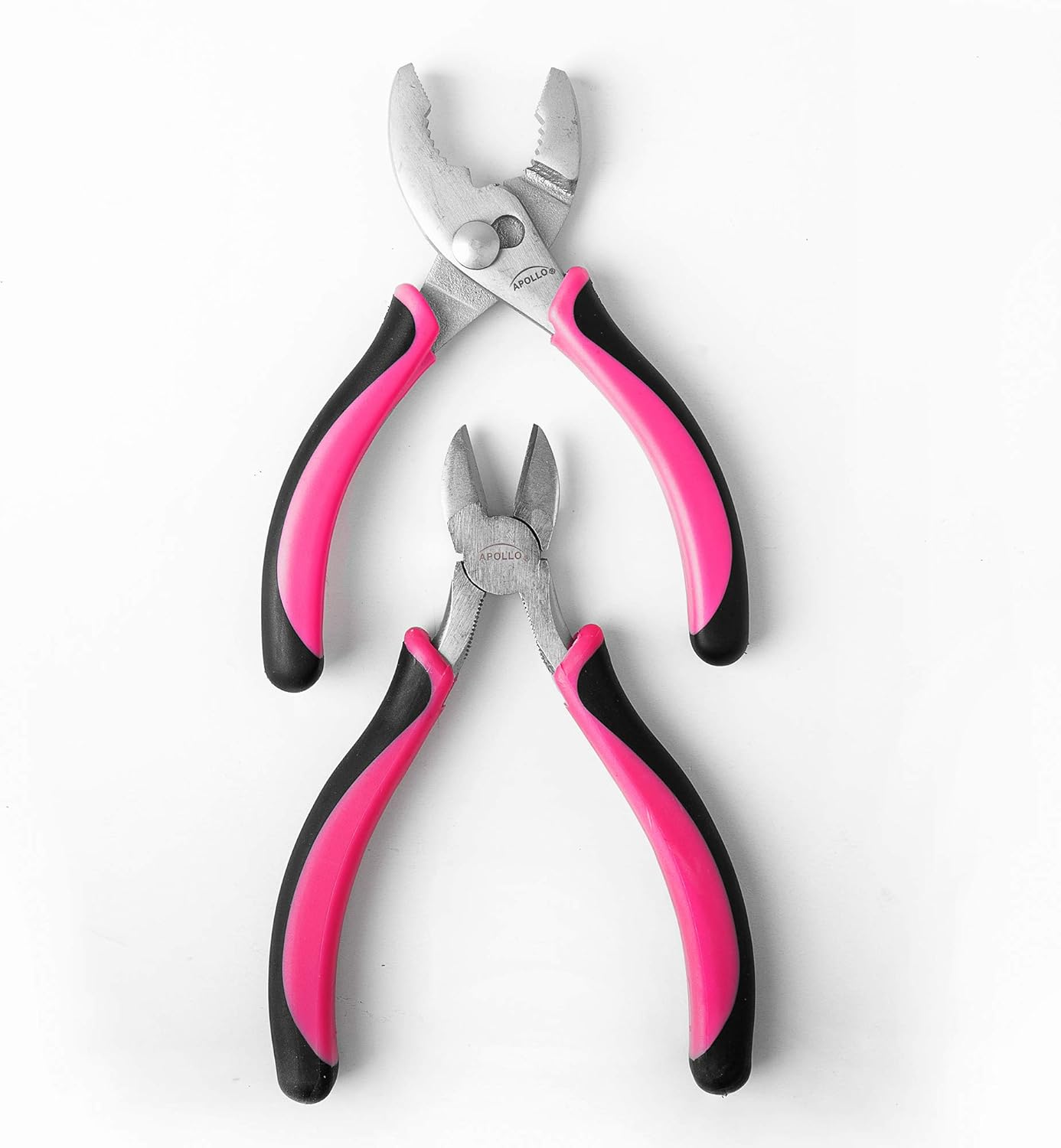 Apollo Tools Set of 3 Pliers for DIY Repairs and Maintenance Projects, Crafts, Jewelry-Making, Plumbing, Toy, Electronic and Small Engine Work - Pink Ribbon – Pink- DT5008P