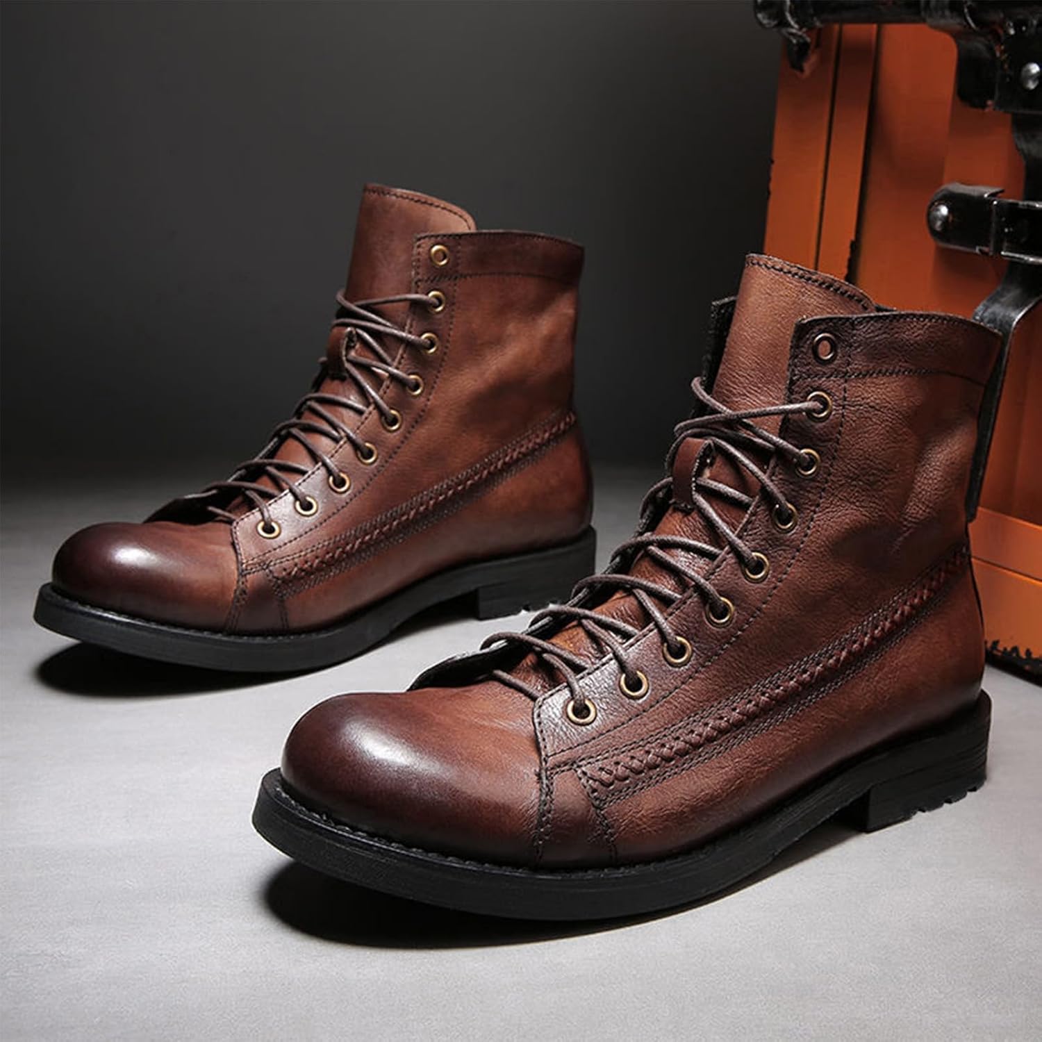 Cachorro 1ペアのアウトドアカジュアルワークブーツ、ルネッサンスヴィンテージメンズブーツ、ファッションハイキングシューズ、旅