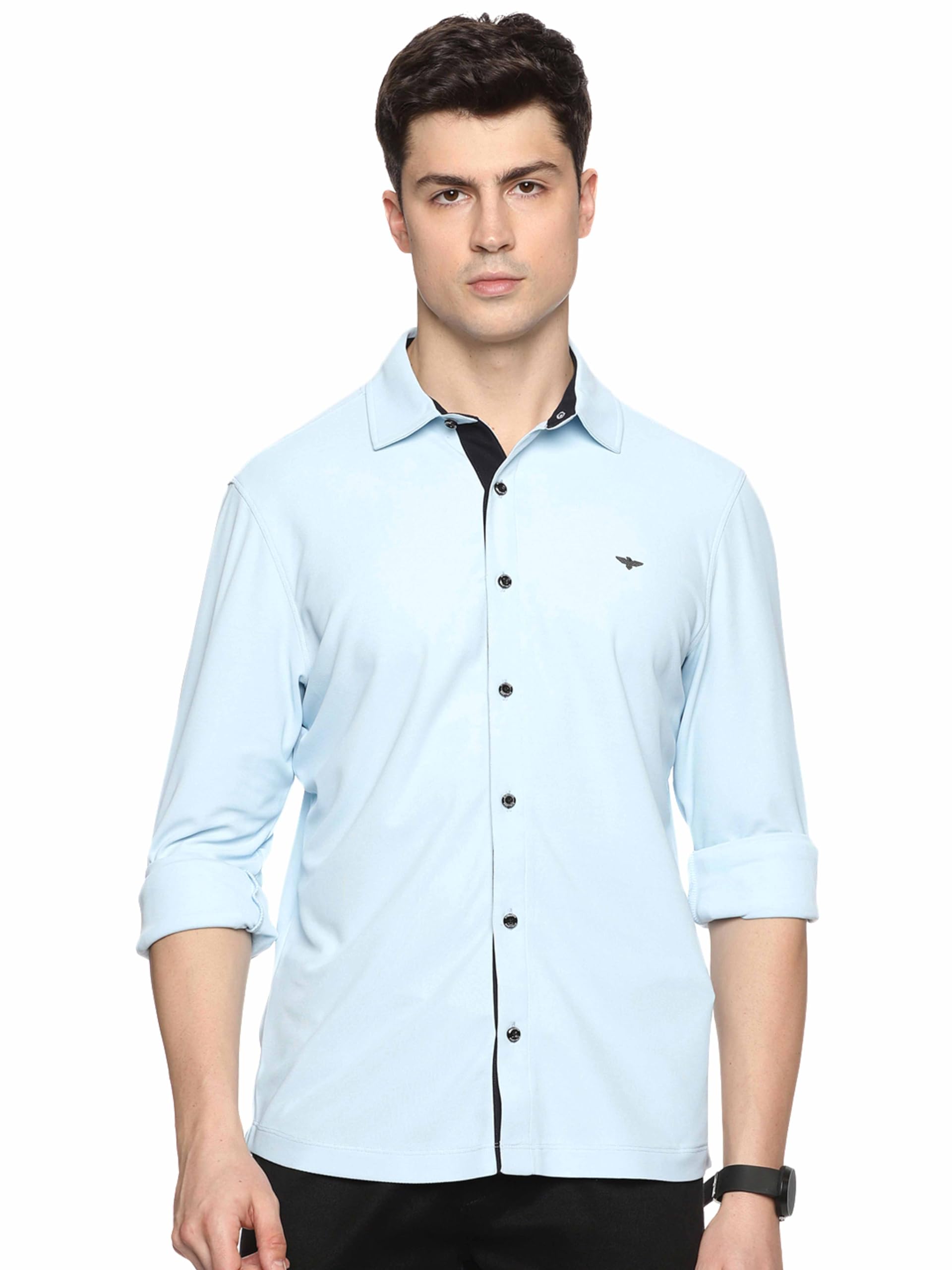 STELLERSMen's Premium Full Sleeve Shirt | Feather Touch Feel| Regular Fit| Odour Resistant| Anti-Static| Wrinkle Free| Quick Dry | Stretchable| Lightweight| Sweat-Proof