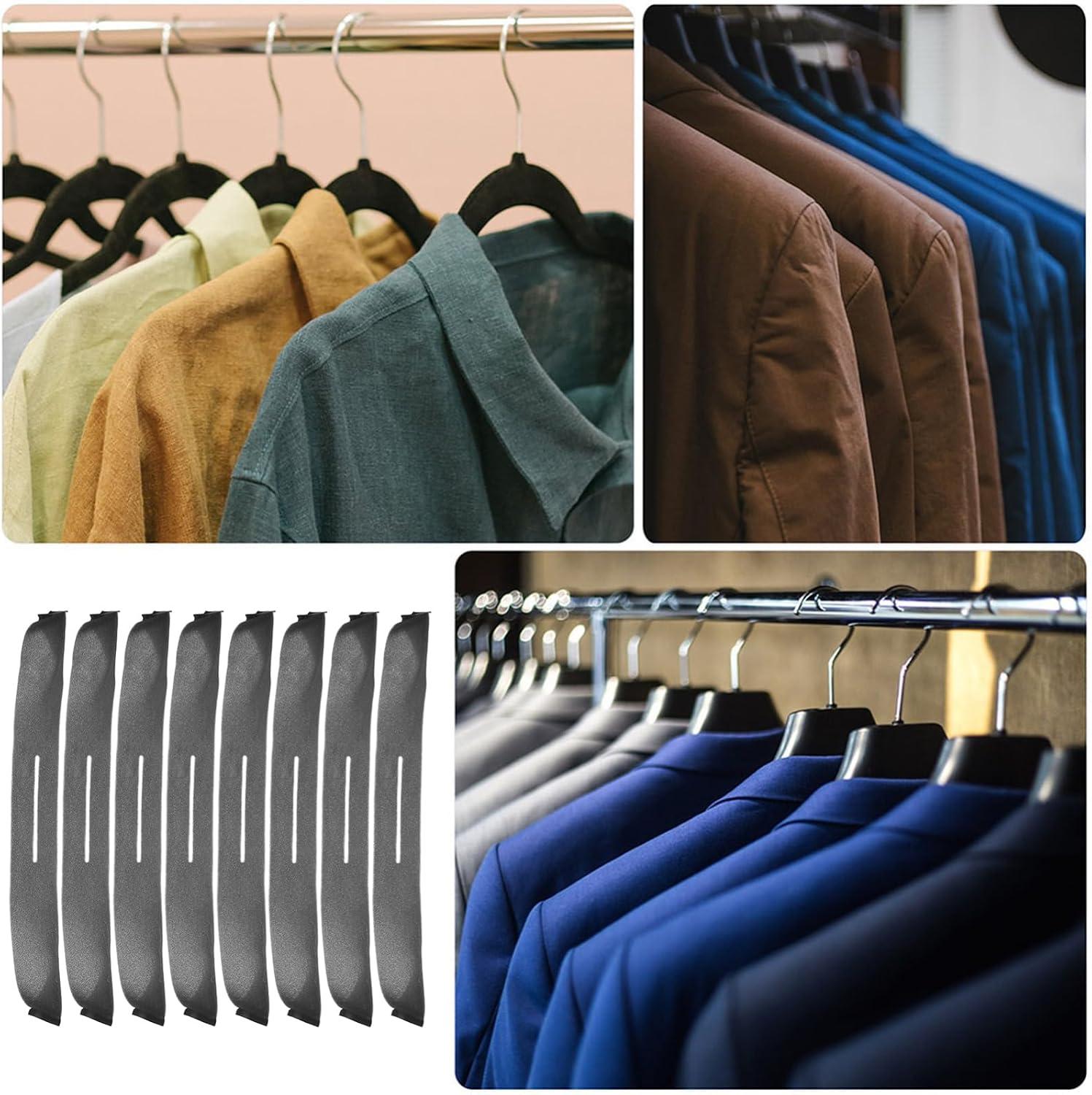 MAGICLULU 50Pcs Foam Hanger Pads for Clothes Rack Protection Non Slip Scratch Cover Secure Grip for Garments No Trace Design for Closet Organization