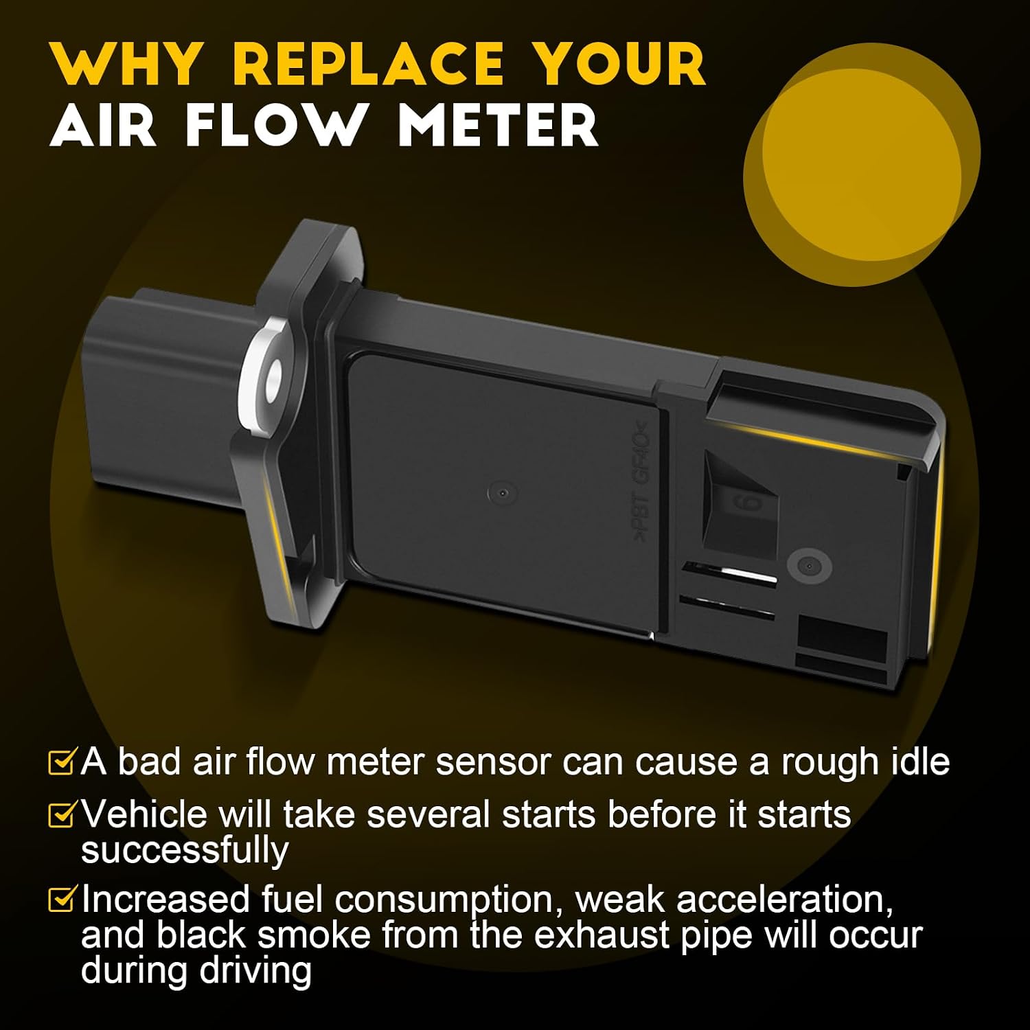 OCPTY Mass Air Flow Sensor Meter Fits for Ford E-150 Edge Escape Expedition Explorer Super Duty for Mustang Taurus; for Lincoln LS Mark LT MKS MKT MKX MKZ; for Mercury Grand Marquis &More 3L3A12B579A