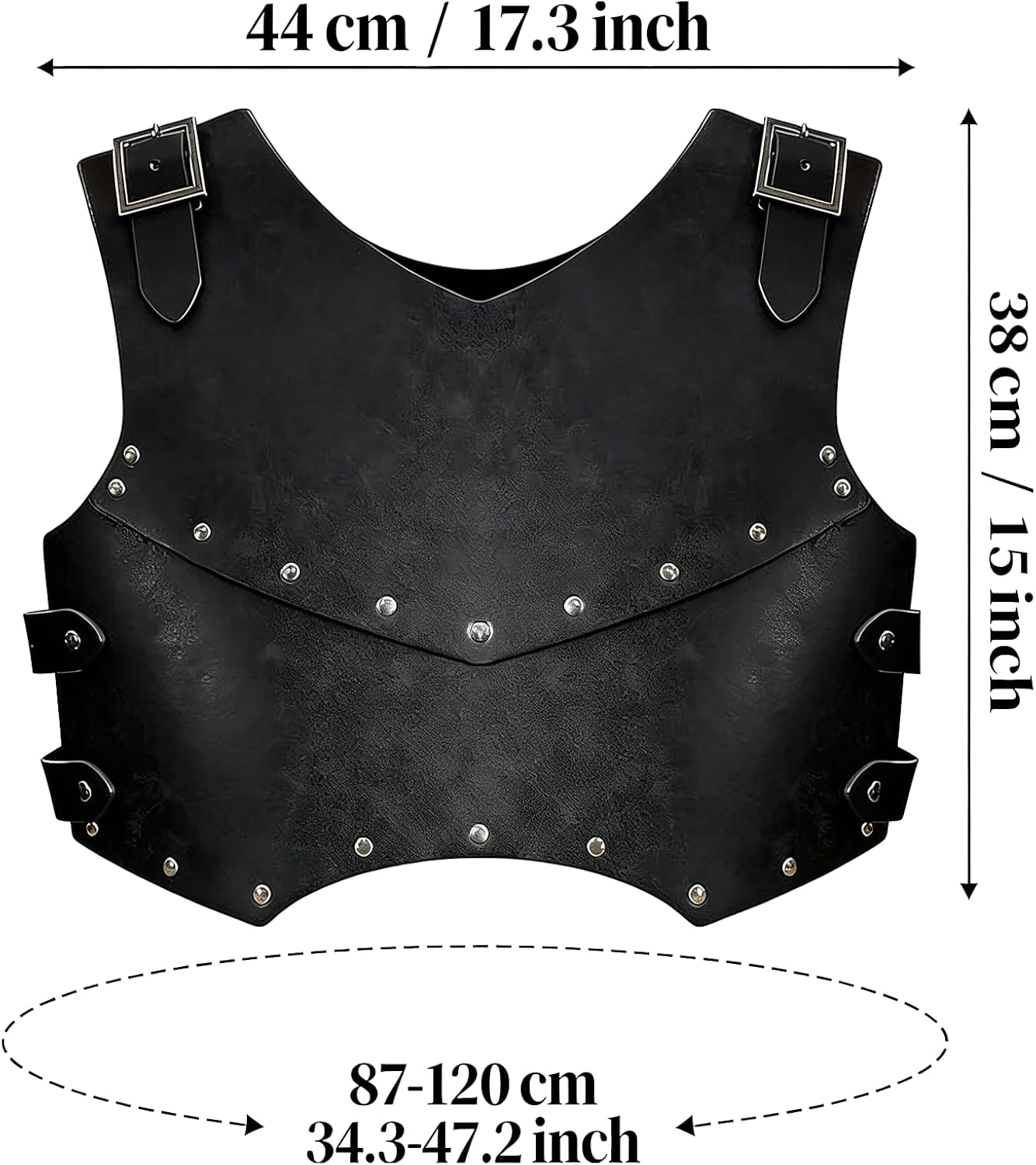Medieval Faux Leather Chest Armor Retro Mercenary Knight Archer Body Armor Vest Armour Ren Faire Costume Cosplay Accessory