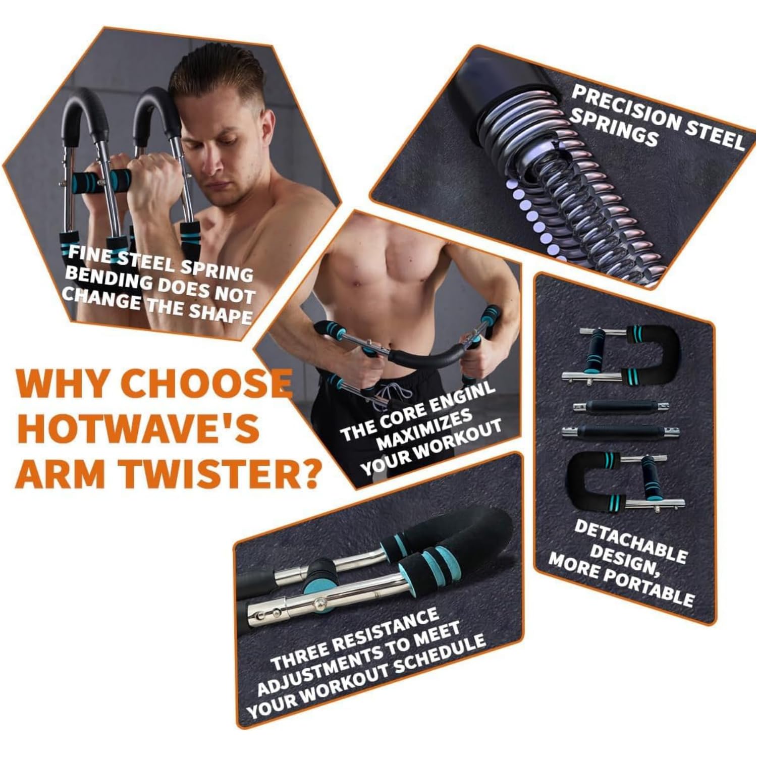 Regulowany przyrząd do treningu przedramion, sprzęt fitness do domu, bicepsów, klatki piersiowej, treningu siłowego, nadgarstka, przenośny, domowy sprzęt fitness