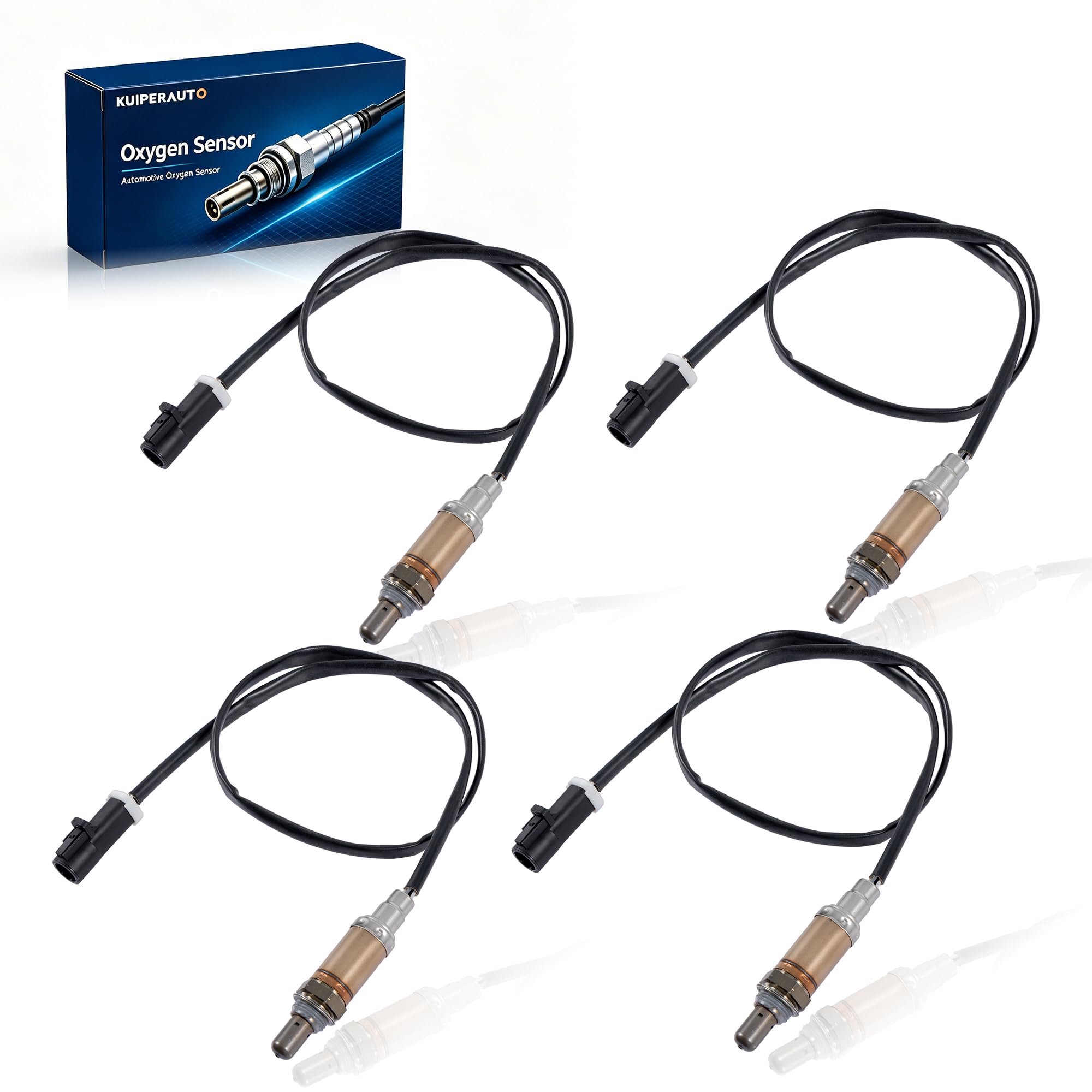 KUIPERAUTO Male Oxygen Sensor Upstream + Downstream 22060 234-4046 13133 Compatible for Mercury Lincoln Ford F-150 F-250 (Set of 4)-picture-21