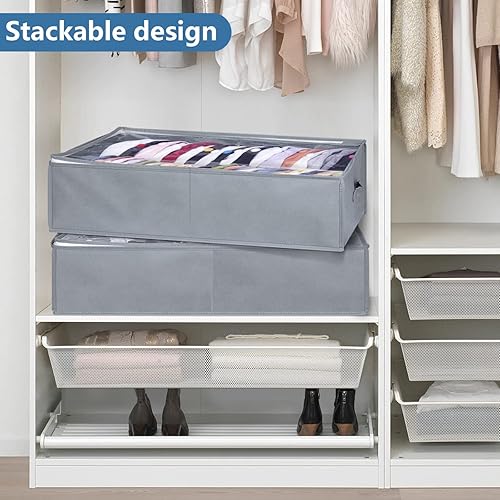 Miniatura 3 de AOODA Caja de almacenamiento grande para gorras de béisbol, con capacidad para hasta 50 gorras, organizador de sombreros anchos para armario con