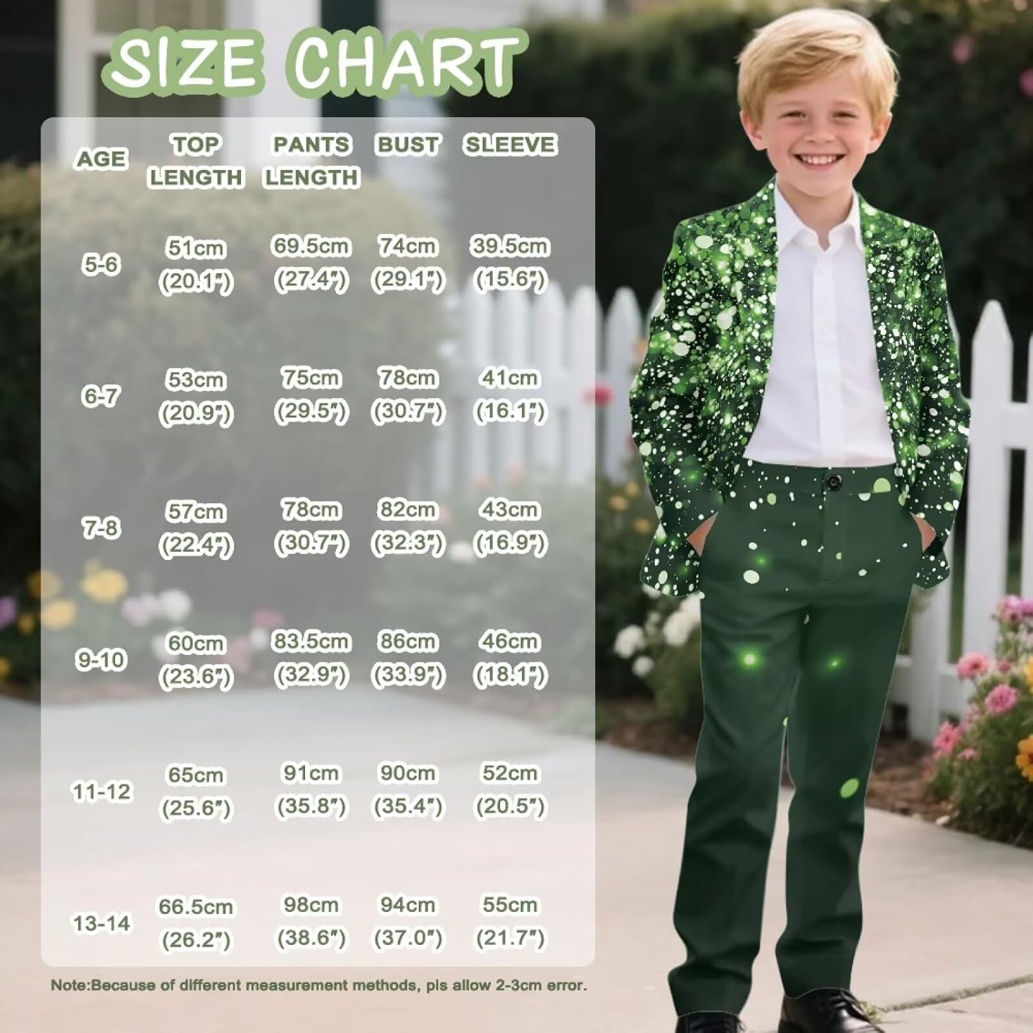 St. Patrick's Day 2Pcs Suit Set for Boys Kids Soft Boys Tuxedo 6-12 Years