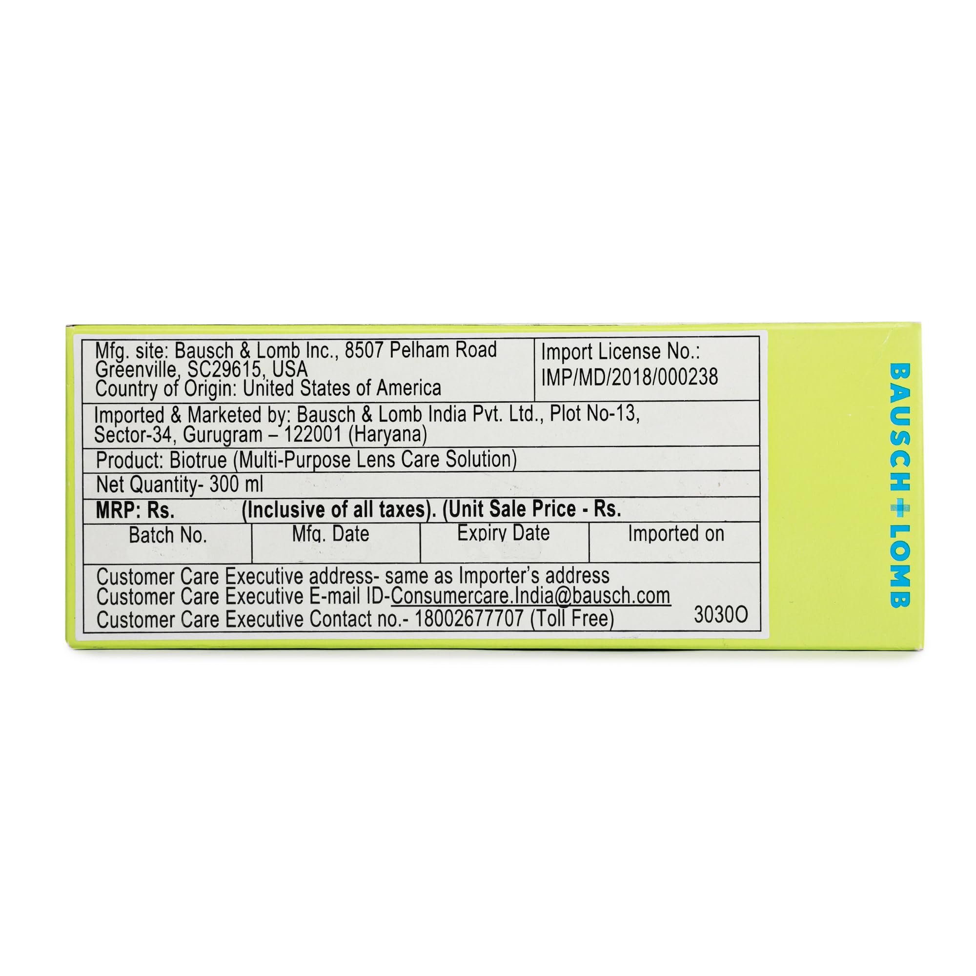 Bausch + Lomb Biotrue Multi-Purpose Contact Lens Solution 300ml (Pack of 1) 2