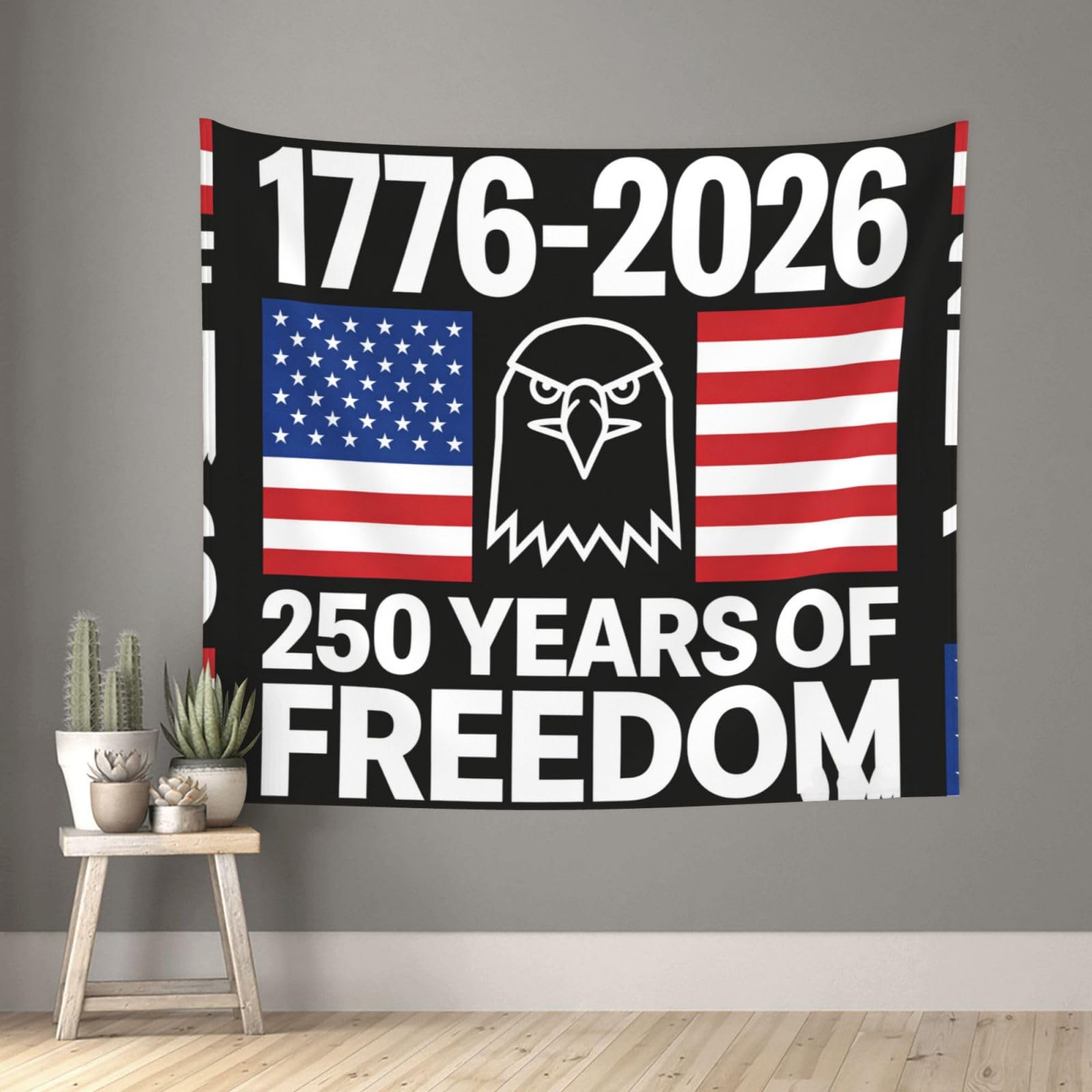 Living Room 60x51 InchMinimalist American bald eagle 250th (3) Tapestry Backdrop Wall Hanging Flag Indoor Outdoor Wall Art Tapestries Wall Decor Blanket Beach Throws Funny Banner Poster for Dorm