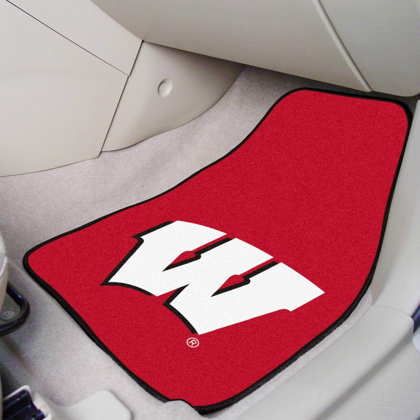Fanmats University of Wisconsin Badger 2-pc Carpet Car Mat Set/17