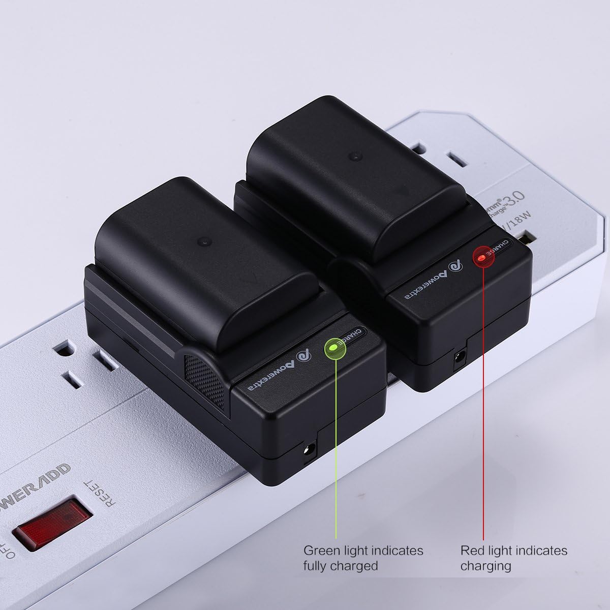 Powerextra 2 Pack Battery and Charger Compatible with Panasonic DMW-BLF19, DMW-BLF19E, DMW-BLF19PP and Panasonic Lumix DC-G9, DC-GH5, DMC-GH3, DMC-GH3K, DMC-GH4, DMC-GH4K